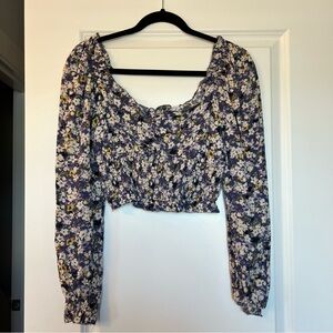 Elodie Floral Cropped Blouse